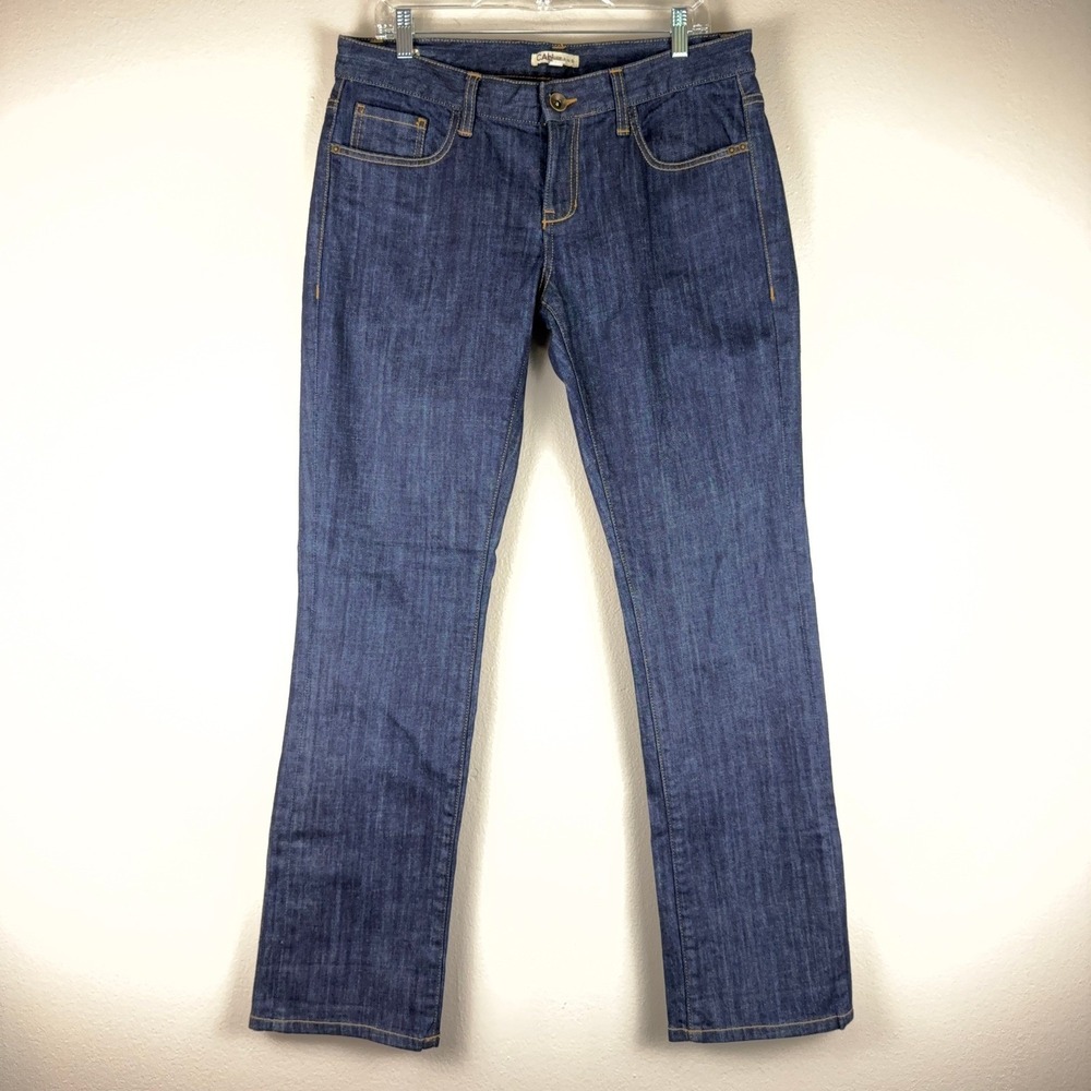 CAbi Style 175 Bootcut Stretch Jeans Womens 10 Dark Blue Wash Mid Rise Denim